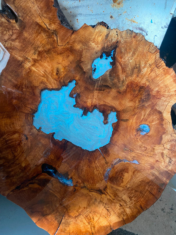 Live Edge Oval Slabs & Epoxy Coffee Tables in Coffee Tables in Edmonton - Image 3