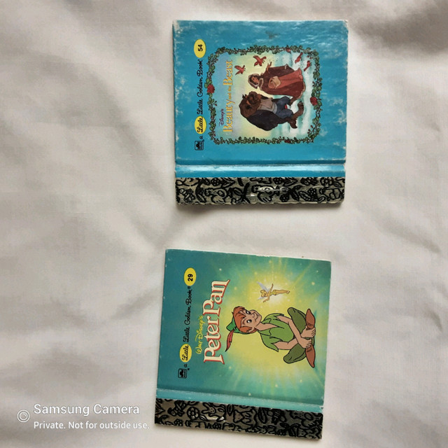 2 x Disney Little Little Golden Books, Peter Pan, Beauty & Beast in Children & Young Adult in Calgary