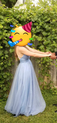 Beautiful Perrwinkle Blue Prom Dress - Size 8