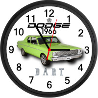 1966 Dodge Dart (Limelight) Custom Wall Clock - New - Mopar