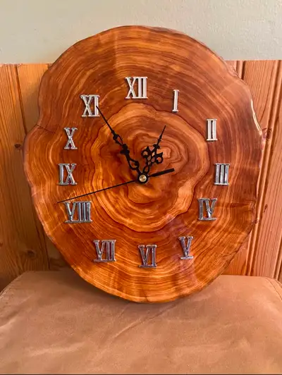 140 year Western Cedar Burl Clock, View more