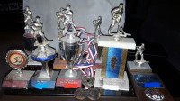 Old hockey trophies