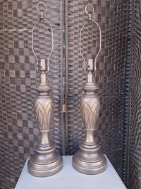 Brushed Metallic Brass Lamps