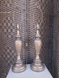Brushed Metallic Brass Lamps