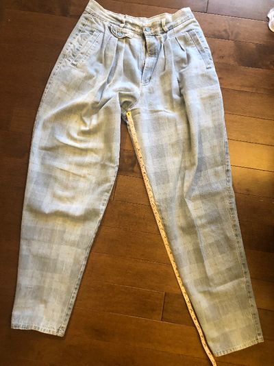 vintage Gas Brand Italian plaid jeans 1985, View more