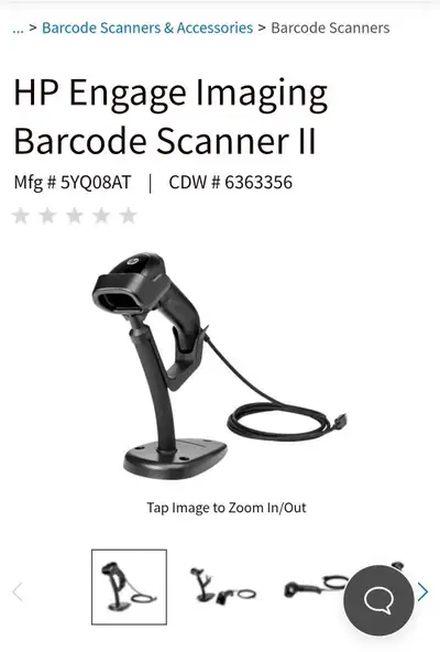 HP Engage Imaging Barcode Scanner ll, View more