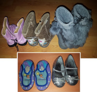 Sizes 4-6 Baby Girl Toddler Shoes and Boots Lot - 5 Pairs