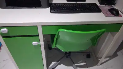 Ikea desk and chair, View more
