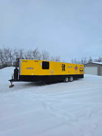 Have a 2013 cargo express 28ft enclosed heated snowmobile trailer for sale. Has a 100lb propane bott...