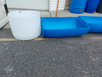 Barrels , barils , 1/2 plastic for flower and vegetable