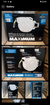 New maximum hose reel automatic air devidoir enroulement neuf 