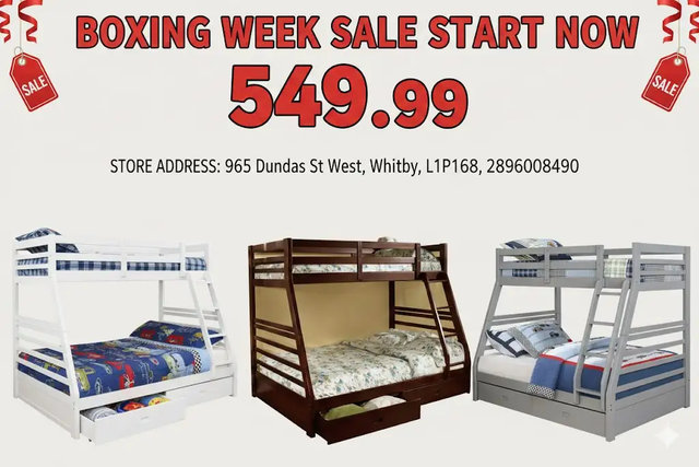 Winter sale Start now Solid Wood Bunk bed start from  $549.9 in Beds & Mattresses in Peterborough - Image 5
