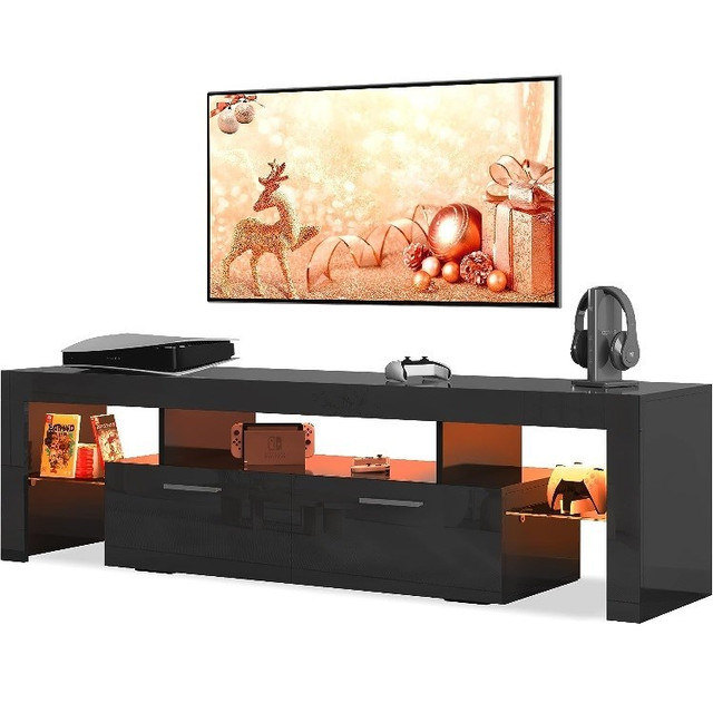NEW LED TV STAND - BLACK 63 INCH in TVs in City of Toronto