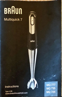 Braun MultiQuick Immersion Hand Blender + 6-Cup Food Processor