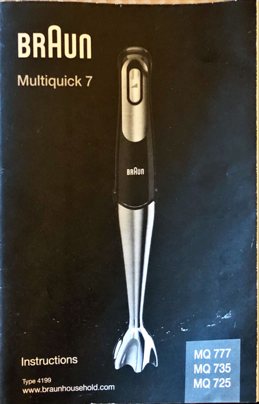 Braun MultiQuick Immersion Hand Blender + 6-Cup Food Processor in Processors, Blenders & Juicers in City of Toronto