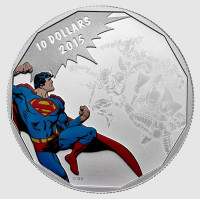 2015 Canada: ½ oz Silver, $10 Superman - Gauntlet, DC Comics™