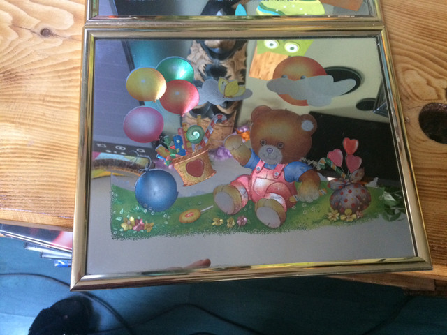 Vintage metallic mirror art by giftcraft 2 pc in Arts & Collectibles in Windsor Region - Image 3
