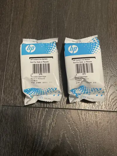 HP Instant Ink 64/303 - Black and Tri-Color Ink Cartridges - Bra, View more