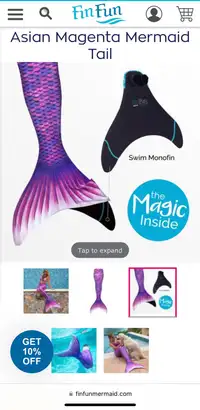 Mermaid tail for youth size 8 