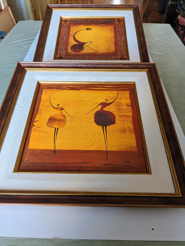 2 peintures figuratives à huile sur toile encadrée , peintre Ona dans Décoration intérieure et accessoires  à Ouest de l’Île - Image 3