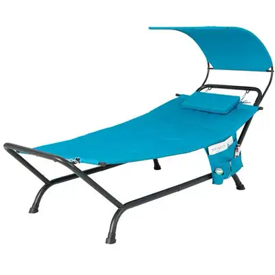 Costway Blue Patio Hanging Chaise Lounge , View more