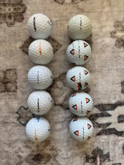 10 balls - 5x Taylormade TP5 and 5x Callaway Warbird