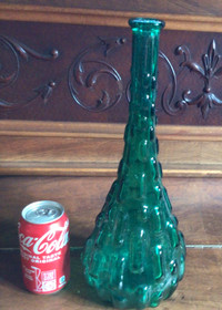 MCM tall green vase/decanter - reduced 