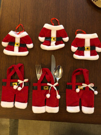6 Holiday cutlery holders NEW