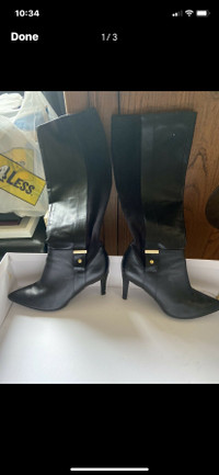 Ladies black leather Calvin Klein boots
