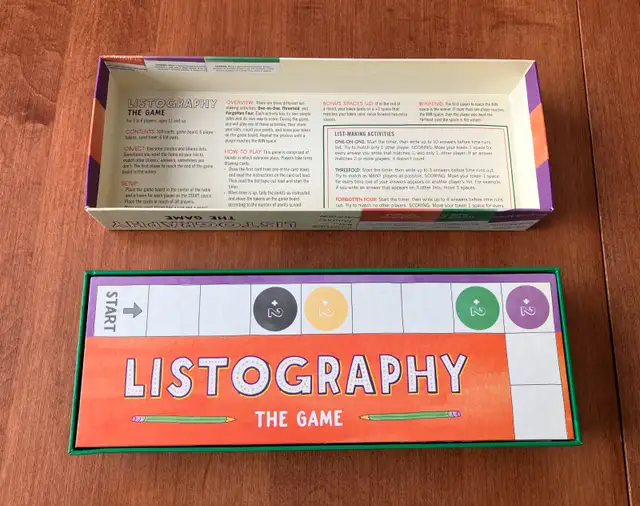Listography The Game, Complete62863283980418122