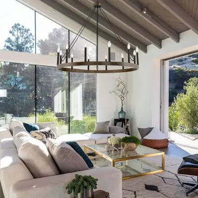 Acroma 12 Light Dimmable Wagon Wheel Chandelier, View more