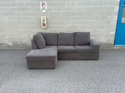 Dark Grey Sectional Sofa with Chaise - Free Delivery, View more