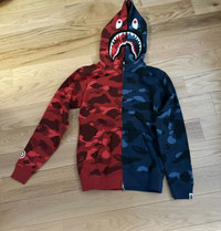 Bape split shark hoodie 