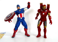 CAPTAIN AMERICA & IRON MAN Mark VII REPULSOR STRIKE 10" FIGURES