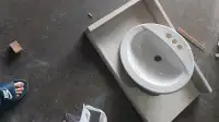 Sink with countertop