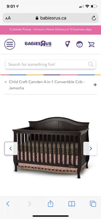 Bily Sydney black 4 in 1 wood crib