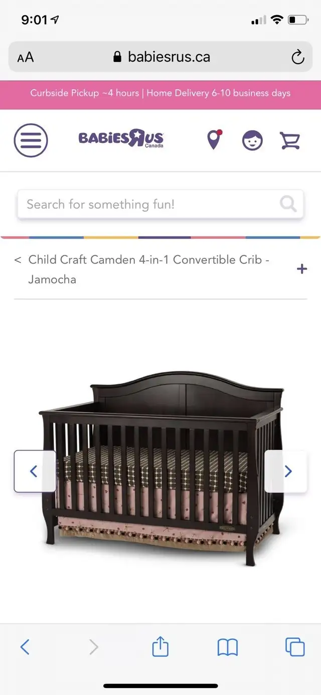 Bily Sydney black 4 in 1 wood crib in Cribs in Edmonton - Image 2