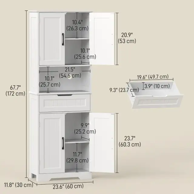 68" Tall Kitchen Pantry Cabinet in Hutches & Display Cabinets in Markham / York Region - Image 4