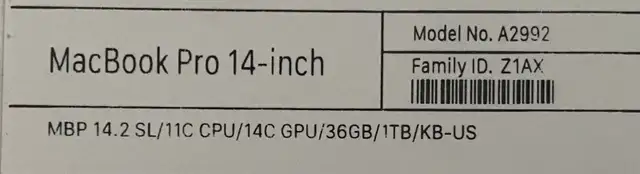 Original MacBook Pro 14 inch  Box in Laptop Accessories in City of Toronto - Image 3