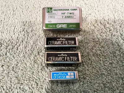 I am selling 4 crystal & ceramic filters in nice condition, The Murata CFJ455K-12 was taken out of m...