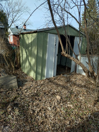Metal garden shed for scrap metal