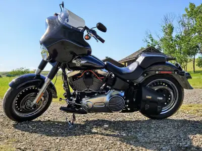 2013 Fatboy Lo FLSTFB for sale. Absolutely mint condition, low kms. -New Continental tires, new clut...