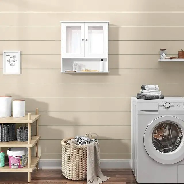 Medicine Cabinets Wooden Bathroom Wall Cabinet with Double Mirro in Home Décor & Accents in Markham / York Region - Image 6