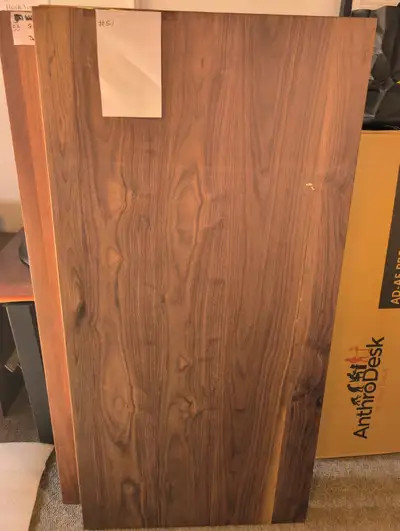 (UNBOXED) Walnut Veneer Table / Tabletop 60” x 30”, View more
