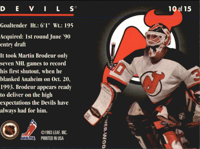 1993-94 DONRUSS … RATED ROOKIES Insert Set … with MARTIN BRODEUR in Arts & Collectibles in City of Halifax - Image 2