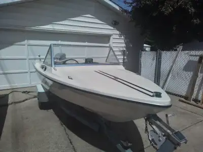 Good condition boat and motor. The motor is a 1980 starts easy and runs well. Boat is approximately...