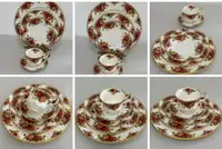 6 dinner place settings Royal Albert Old Country Roses England B