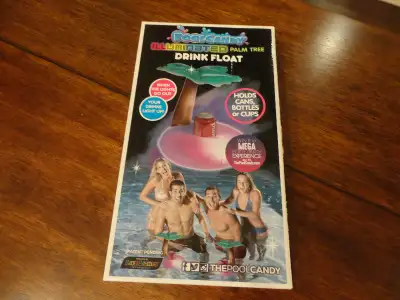 Pool Candy Illuminated Palm Tree Drink Float Pool Inflatable NEW, View more
