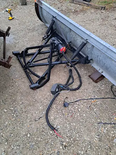 I am selling a used snow plow, perfect for clearing those winter driveways. It has seen some action...