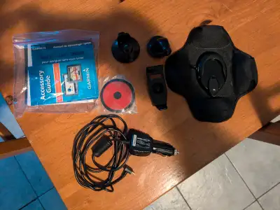 Price is for all never used windshield suction cup and weighed dashboard stand and the plug in cigar...